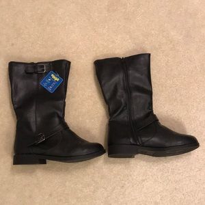 Girls Black Boots NWT